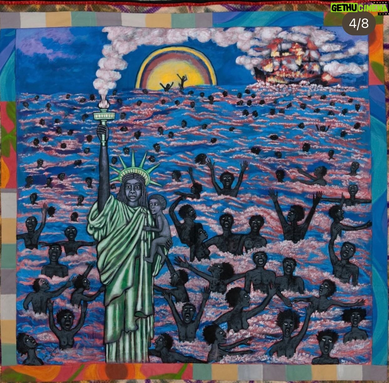 Adjoa Andoh Instagram - The artistic genius of Miss Faith Ringgold who died on April 13th will continue to sustain us. Painter/Story Quilter/Author & Illustrator of children’s books. We have lost a great. Rest In Your Power Miss Faith. Thank you🙏🏾♥️🙏🏾