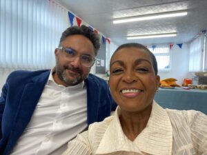 Adjoa Andoh Instagram - @sathnamsanghera, Sir Trevor MacDonald & me - hanging out as part of the ITV Coronation commentary team.. how the world turns.. #coronation