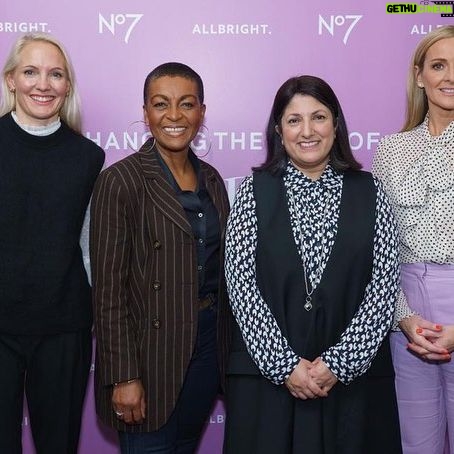 Adjoa Andoh Instagram - What a fantastically heartening morning, talking about changing the face of the menopause in the workplace with @no7uk and @allbright, alongside trailblazing sports broadcaster @gabbylogan, powerful advocate for women’s parity in the workforce & Allbright Co-Founder Anna Jones, and Munnawar Chishty, No7 Beauty Company’s Global Vice President and Marketing Director of Beauty, Skin and Healthcare. It’s rare to have such a fantastic, focussed, smart conversation with such fabulous women, around how workplaces can become allies and better support staff experiencing menopause through training, open dialogue and restructuring. We should be speaking about the challenges and opportunities of menopause much more! No7 & AllBright are taking this on, joining forces to open up the conversation around the issues employees face at work during perimenopause and menopause. To this end they are offering free resources to help women navigate careers while experiencing menopause. All in all – good work people! Menopausal women - it’s time to thrive! 🔥👸🏽🔥👸🏽🔥 @no7uk @allbright @gabbylogan #ad or AD