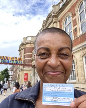 Adjoa Andoh Instagram - DOUBLE JABBED!! at BAC 🙌🏾🙏🏾❤️