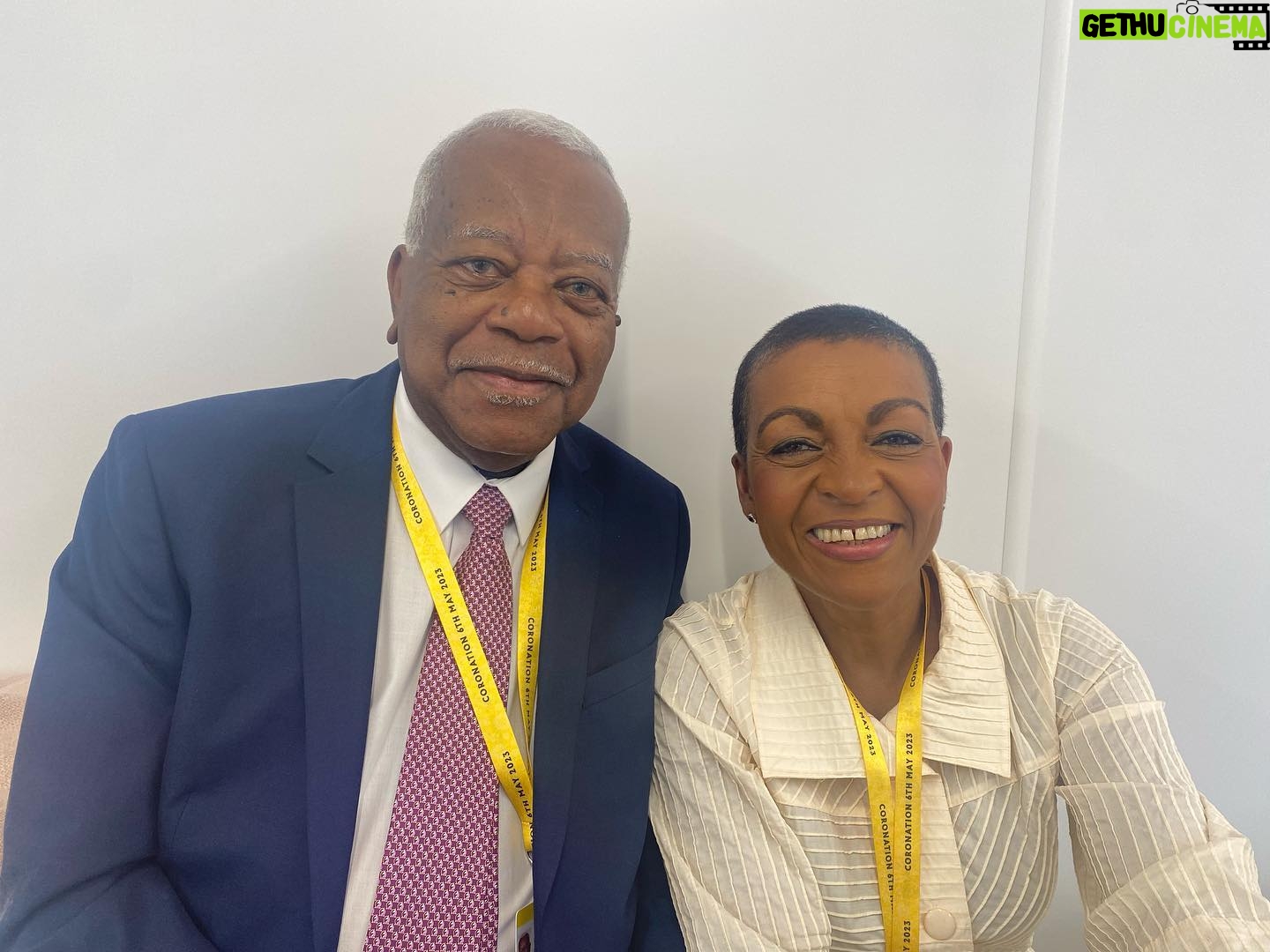 Adjoa Andoh - 8.2K Likes - @sathnamsanghera, Sir Trevor MacDonald & me - hanging out as part of the ITV Coronation commentary team.. how the world turns.. #coronation