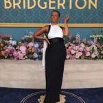 Adjoa Andoh Instagram - What a beautiful night at the Lincoln Centre for launching @bridgertonnetflix Fabulous Season 3, with Fans, Friends and Co workers in the Bridgerton family. Thanks to @safiyaa_official @laraheems_jewellery @annahcstyle for fixing me up! We drop part 1 tomorrow!👸🏽♥️
