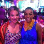 Adjoa Andoh Instagram - So lovely to bump into this brilliant woman @chipo.chung at the #naacpimageawards. Congratulations on your nomination for @blackcakehulu 👏🏾♥️🙏🏾♥️