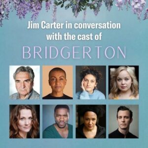 Adjoa Andoh Instagram - Come Join Us At The Kiln Theatre - In Conversation with the great Jim Carter!! March 13th!♥️🥰♥️ 🐝 https://kilntheatre.com/whats-on/jim-carter-in-conversation-with-the-cast-of-bridgerton/book/438449/