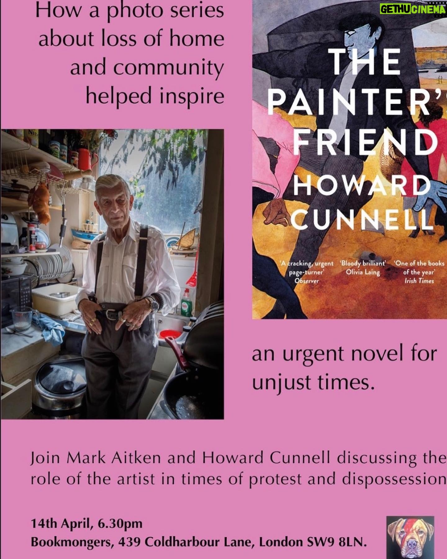 Adjoa Andoh Instagram - The Painter’s Friend hailed by The Irish Times as ‘one of the books of the year’. Author Howard Cunnell in conversation with photographer & activist Mark Aitken - 6.30 pm this Thursday night 14th - At Brixton Bookmongers @BrixtonBooks @brixtonlibrary @BrixtonBlog @picadorbooks @bookmongersbrixton @howardcunnell @markaitkenphoto