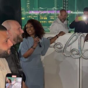 Adjua Styles Instagram - Whewwwwwwww what a night!! So much to say about it or not 🤐👌🏾😂 for now let me wish my brother @fatjoe a HAPPY BIRTHDAY❤️‼️@lolamilan1 and another one… thank you sis I LOVE YOU SO MUCH ❤️‼️

First slide is just epic. The incomparable @iamstephaniemills 😳. Her voice … I just can’t! Nostalgic, heavenly and simply phenomenal! Us, alongside the man of the hour. The hostess with the mostest!! 

Second  slide witness her 
greatness! Can you hear my husband?! 😂😂😂 he’s ecstatic!

Third slide is all LOVE. @babyface blew my mind as well. I guess some voices just don’t age. SO SO GREAT!

Fourth slide is of me and my boo @lilkimthequeenbee ! I LOVE ME SOME HER!!! Of course she tore it down too. Always a good time and great vibe with my sis ❤️

Last slide  is just a moment in time. Twas a LOOK! 🔥🔥
