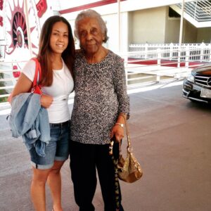 Adrienne Cheatham Instagram - Our Angel has ascended. Ms. Ruby Cheatham-Cannon was technically my Great Aunt but was more like a grandmother, and if you’ve read my cookbook you’ve seen her name on the dedication page. Big Sister (as we called her) lived to be 98 years old and had one hell of a life story to go along with it. It’s hard to sum up her joyful spirit, and the quiet strength she possessed, but I can tell you there was no one like her. We were so fortunate to have had her for as long as we did and last weekend my sister and I made the journey to Jackson, Mississippi to honor her among family. And of course we couldn’t leave town without stopping at Big John’s on Farish street to get some of her favorite sandwiches and hot tamales…iykyk 
Cheers to Big Sister, you are forever in our hearts. 

And thank you to my Top Chef fam @nickwallaceculinary for coming by to show your support and for the amazing food after church.
