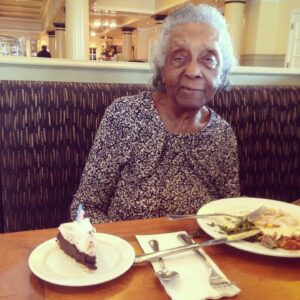 Adrienne Cheatham Instagram - Our Angel has ascended. Ms. Ruby Cheatham-Cannon was technically my Great Aunt but was more like a grandmother, and if you’ve read my cookbook you’ve seen her name on the dedication page. Big Sister (as we called her) lived to be 98 years old and had one hell of a life story to go along with it. It’s hard to sum up her joyful spirit, and the quiet strength she possessed, but I can tell you there was no one like her. We were so fortunate to have had her for as long as we did and last weekend my sister and I made the journey to Jackson, Mississippi to honor her among family. And of course we couldn’t leave town without stopping at Big John’s on Farish street to get some of her favorite sandwiches and hot tamales…iykyk 
Cheers to Big Sister, you are forever in our hearts. 

And thank you to my Top Chef fam @nickwallaceculinary for coming by to show your support and for the amazing food after church.