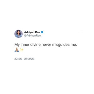 Adriyan Rae Instagram - [ trust /trəst/ ] v. have faith or confidence. 
Things I’m growing to understand 
1. Trust is a verb. 
2. God is always with us, she literally placed the inner divine within our hearts so we would never be without her 
3. It is only my ideas of how my life should go that incarcerates me into thinking things are wrong; truthfully things have and will always work out for my/our greatest good. 
4. Breathe deeply and slowly in times of anxiety. There’s power in your exhale, release and trust. I hope this reaches whomever it’s meant to. 🤲🏽 with love | with light | -A.Rae _________________________________________________ #LoveandLight #AdriyanRae #ARae