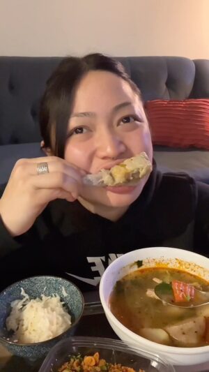 Ae Southammavong Instagram - Watch me say smth in viet at the end 🤣❤️ anyway I just wanna say I really really enjoy eating with my internet friends, I appreciate you more than you know!!! if you are ever feeling lonely or alone (two different things), you can always eat with me and I will always keep you company 🥰 thank you and love you all  #eatwithme #eating #eatingalone #eatingsolo #alonebutnotlonely #friends #company #internetfriends #love #alone #lonely #vietnamesefood #vietnamese #lao #speakvietnamese