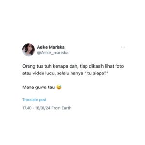 Aelke Mariska Instagram - Harusnya ketawa aja gausah tau siapa sih mak.. 😃

Mak mu gitu juga kaga?

#emak