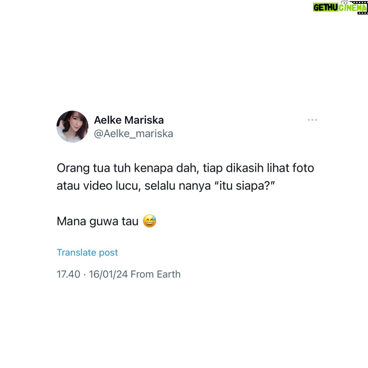 Aelke Mariska - 3 Likes - Harusnya ketawa aja gausah tau siapa sih mak.. 😃
Mak mu gitu juga kaga?
#emak