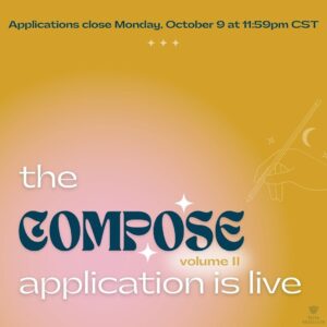 Africa Miranda Instagram - Calling all female identifying & nonbinary creatives of color - PLEASE SWIPE >>>

As some of you may know I have the pleasure of serving on the @rosarebellion Board of Advisors and I'm thrilled to share that we have launched the application for Compose Volume II! 

This will mark our second annual writing retreat and story-telling incubator for women and nonbinary people of color to rest   create in collaboration with @sohohouse. 

We host this retreat as an intentional space to empower, equip and enable voices of change. Our stories hold a deep transformational power; a power we believe must be nurtured and developed in community. 

We are deeply grateful to those who come before us and who are beside us - the activists, the workers, the writers, the artists, the creatives, the union members and strikers who have endured so much in the pursuit of a new world. Documenting our stories, that have so often been repressed, co-opted and misunderstood, is crucial for our collective liberation.

Application link is in my bio.

Applications are due October 9, 2023 by 11:59 PM CST. Please direct any questions to our dms to communications@rosarebellion.com.

Please share with anyone in your network who may be a fit!