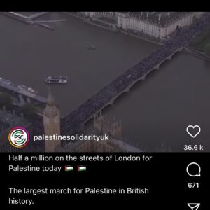 Afua Hirsch Instagram - The depths of moral bankruptcy our politicians plumb just keep deepening

Meanwhile the life affirming thing is that maybe a million people are out here standing with love 💪🏽🕊️

#ceasefirenow🇵🇸