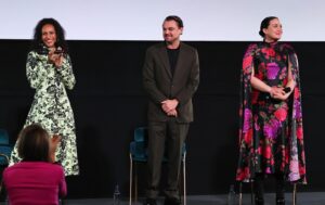 Afua Hirsch Instagram - #KillersOfTheFlowerMoon
A necessary film
And conversation 
about the importance of embracing the most painful history
And telling the truth 
I have a lot of love for the incredibly talented team who made it 
Including the many Osage participants, Chief Standing Bear, who I had the privilege of interviewing for @britishvogue 
And loved being reunited here with 
@leonardodicaprio 
@lilygladstone 

hosting an event for @appletv @bafta 

Wearing @me_andem 
Styled by @melwilkinson1