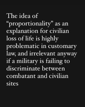 Afua Hirsch Instagram - Some thoughts about international humanitarian law

The ENTIRE point of which is to prevent situations like the tragedy unfolding before our eyes in #Gaza at this very moment 

Borne of the trauma of past genocides 

Of which many of us are the survivors and descendants

It all counts for nothing if it doesn’t count for this