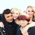 Agnès Varda Instagram - Ava DuVernay,Cate Blanchett,Deborah Francois and me on the red carpet stairs @festivaldecannes - among the 82 women climbing the steps and speaking up for parity & transparency in the cinema world @5050x2020 @ava #cateblanchett @rebecca.zlotowski @celine_sciamma @deborah_francois_officiel @leaseydoux_genuine @salmahayek @khadjanin.official @leilabekhti @marioncotillard @timesupnow 💥 ✊💃🎬🎥🎞📽💥