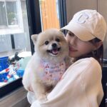 Ai Shinozaki Instagram - ・ バースデーおたぬ写真🐶❤️ あんまりツーショット撮らないから 嬉しい☺️ #4月生まれ #ポメラニアン