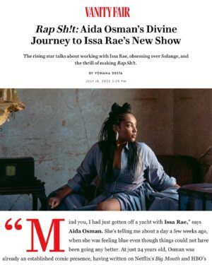 Aida Osman Instagram - regal things in @vanityfair … thank you @ydesta for all the beautiful words u wrote 🥹 @rapshitonmax 

the whole team did that
photography: @abshoots 
hair: @marciahamilton 
face: @autumnmoultriebeauty 
1st asst/light: @___angelcastro 
photo asst: @frosty_206 
style asst: @missinglewood 

ily @mokheirs and my team at ID for all ur patience because i never answer emails