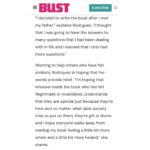 Aida Rodríguez Instagram – Thank you @bust_magazine for this amazing write up on my book #legitimatekid It is bold and stares in the face of the many monsters that I wanted to confront. The womanNESS that showed up for me throughout my entire life cannot be overshadowed by the absence of my father. I really appreciate you pointing out what so many missed in my life, including me. My book has been out a month, and the responses that I have received have been overwhelmingly loving, supportive and full of gratitude. I appreciate every single one of you! I will continue to uplift the voices of the people who are often ignored and disrespected in this society. They are, and will forever be, my heroes‼️

Click the link in the bio and order a copy today. Legitimate Kid is available wherever books are sold.