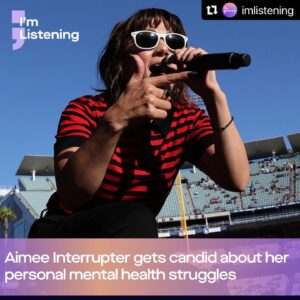 Aimee Interrupter Instagram - 💜💜💜💜
 #Repost @imlistening
・・・
@aimeeinterrupter of @theinterrupters is opening up about her journey with #mentalhealth and proving once again that talk matters 💜 Link in bio