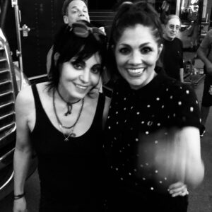 Aimee Interrupter Instagram - I met my hero. I cried.  I told her how much she has meant to me all my life. I told her how she helped me feel less alone in the world. I told her how I took my bike down to the record store and bought my very first cassette tape of “Joan Jett and the Blackhearts”  when I was 8 years old and it changed my life. I am humbled and honored to have been able to tell her how much she saved me growing up. She gave me the biggest best hug ever and told me to keep doing what I do. She was so sweet!!! She told me she’ll be watching me on Jimmy Kimmel. These are wild days!! I LOVE YOU @joanjett 🖤Thank you @kevinlyman for introducing us and helping make this lifelong dream come true. 😭💕#jjlive #joanjett #joanjettandtheblackhearts #theinterrupters #aimeeinterrupter #vanswarpedtour 📸@Ljrp
