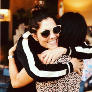 Aimee Interrupter Instagram - Sharing a beautiful moment with my sweet Mama as she heard me on the radio for the first time. This is a huge dream come true. Thank you  @kroq for the happy tears. 😊💕🌸
#thisismyfamily