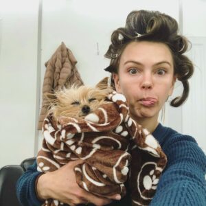 Aimee Teegarden Instagram - Caught a sleepy little Pokémon...#sundayfunday #squishyface