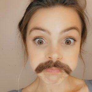 Aimee Teegarden Instagram - Your Millennial friend trying unsuccessfully to change out her mustache filter 😂 #movember