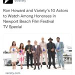 Aimee Carrero Instagram - Had the honor of accepting @variety & @newportbeachfilmfest’s “Breakout Award” for my work on @themenufilm!