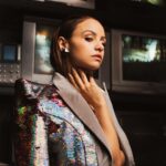 Aimee Carrero Instagram - 👽 for @my71mag ⁣ Space Issue 🛸⁣ ⁣ Photography: @farrahaviva Styling: @styledbypaigej Makeup: @marywilesmakeup Hair: @dallin.james Hair Color: @mothermaehair ⁣ Link to full article on story 🪐🚀🛰️🔭