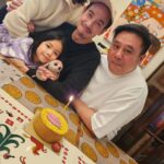 Aimee Chan Instagram – Aiden’s “artistic” 📸 angle 😆😆. 

Thank you 哥同嫂嫂 @mak_cheung_ching  for the special homey celebration 🍾！ 

Fun fact: His wifey is an amazing chef and I always get loads of good tips from her each time we meet! 🥰🥰

@moses_chan_