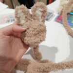 Aimee Chan Instagram - The girls made the cuuuuuuutest stuffie 🧸🧸 out of fluffy pipe cleaners 💖 while the boys... (really it was Daddy and their teacher) knit two soccer balls. ⚽️⚽️ Ha Ha! 🤪 #flashback #easter #chanchanfamily #familymemories