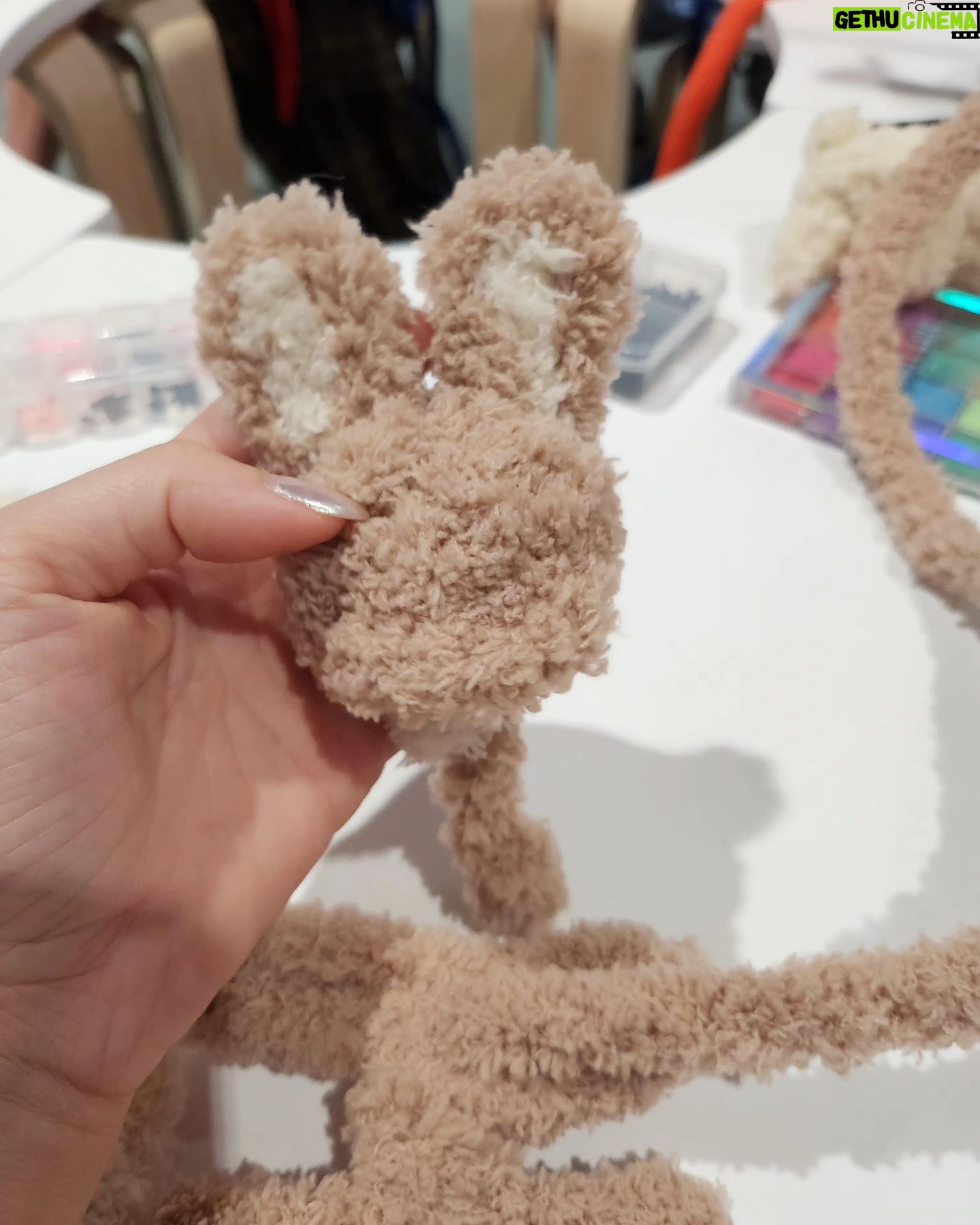 Aimee Chan Instagram - The girls made the cuuuuuuutest stuffie 🧸🧸 out of fluffy pipe cleaners 💖 while the boys... (really it was Daddy and their teacher) knit two soccer balls. ⚽️⚽️ Ha Ha! 🤪 #flashback #easter #chanchanfamily #familymemories