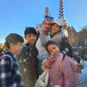 Aimee Chan Instagram - Photo bombed by our kids .... all...the... time. 🤗🤭

#familylife #chanchanfamily #never a dull moment 
#barcelona #parcguell #spain