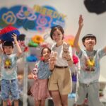 Aimee Chan Instagram - The girls made the cuuuuuuutest stuffie 🧸🧸 out of fluffy pipe cleaners 💖 while the boys... (really it was Daddy and their teacher) knit two soccer balls. ⚽️⚽️ Ha Ha! 🤪 #flashback #easter #chanchanfamily #familymemories