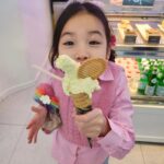 Aimee Chan Instagram - We all scream for ice cream ! 🍦 We always have room for dessert I say! 🫣🫣🫣 #barcelona #familymemories #chanchanfamily @moses_chan_ #camillachan