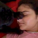 Aindrila Sharm Instagram - Maa-chele ❤️🤌🏻 #love #mother #doglover #pug #aindrila #black #son