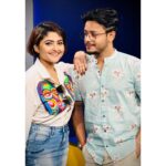 Aindrila Sharm Instagram - Watch our beautiful chemistry on screen . #BHAGAR is releasing on 31st August only on @klikk.tv 🫶🏻 Anirban ♥️ Babi @pritam.official 🫶🏻 . Wardrobe: @debusbydebashis 🌼