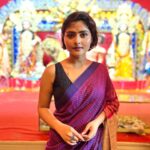 Aindrila Sharm Instagram - শুভ মহানবমী 💜🌸 P.C. @_more_than_a_doctor_ thank you so much @shunyaaonline for this beautiful saree . ♥️