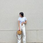 Airi Matsui Instagram - まだまだ暑いね〜☀️ pants @amiparis shoes @amiparis bag @marni
