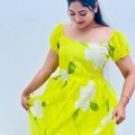 Aishwarya Ramsai Instagram - 💚💚💚 : 👗> @dayyanz_designer_boutique_ : #actress #aishwaryaramsai #bekind #staysafe