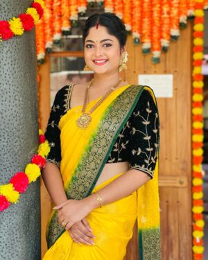 Aishwarya Ramsai Instagram - ✨Do what makes your soul shine
:
Beautiful saree by @manasi_boutique_21 😍
Blouse design by @devanshi_designer_boutique 🥰
Ornaments by @canisaperidot ❤️
:
#actress #aishwaryaramsai #bekind #staysafe