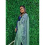 Akalya Venkatesan Instagram - Blue is the color of peace 💙 beautiful outfit from @saadhvi_designs @nithya_ganesh88 mua @revathisachu_makeoverartistry 😍