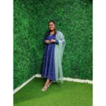 Akalya Venkatesan Instagram - Blue is the color of peace 💙 beautiful outfit from @saadhvi_designs @nithya_ganesh88 mua @revathisachu_makeoverartistry 😍