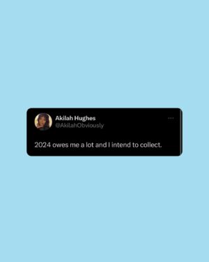 Akilah Hughes Instagram - I’m not alone. So many people feel immense heart ache every day while they’re trying to just keep up. It’s been a hard year. In every way. I’m ready for it to end. I wrote about grief and the shows, songs, and games that have helped me. Please read and consider subscribing. In a year of strikes this has become the majority of my income, and the work is good and will continue to be good. Link in bio. Hope next year is better ❤️