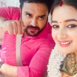 Akshaya Kandamuthan Instagram - While shooting Aaha Kalyanam with Jerry 😂😂. @akshaya_kandamuthanoffi . . #vikramshri #ahakalyanam #picoftheday #sunday #shooting #instagram #trending #serial