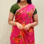Akshaya Kandamuthan Instagram - Beautiful pink sare from : @thegoldendrizzle