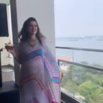 Akshitaa Agnihotri Instagram - Pure georgette laheria print kaftan gown in shades of lavender teamed with a bikini makes a perfect beach resort outfit With bikini shorts #clientdiaries #bikinishorts #resortwear #sangeetakrishnani #akshitaaagnihotri #actress #model