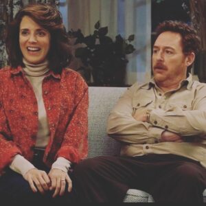 Alanna Ubach Instagram - Putting the D in dysfunctional with my favorite fake hubby! @scottchristophergrimes The Fred to my Ginger! @peacock #tedtvseries